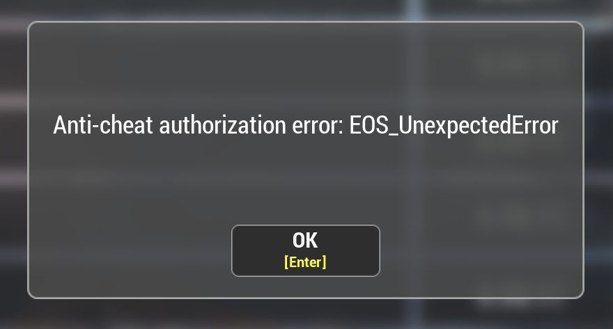 Ошибка EOS